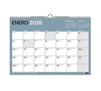 Miquelrius - Calendario de Pared 2026 Chromat, Organizador anual A4: 296 x 210 mm, Espacio para anotar, Encuadernación espiral doble, 9 colores interiores, Planificador 12 meses, Español