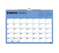 MIQUELRIUS - Calendario Pared 18 meses - de Julio 2022 a Diciembre 2023 - con espacio para escribir - Tamaño A3 - Color