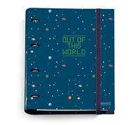 Miquelrius - Carpebloc, Carpeta con 4 Anillas + Recambio 100 Hojas A4 Cuadrícula, Carpesano Cierre con Goma, My Space