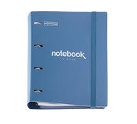 Miquelrius - Carpeblock de plástico polyfoam, Carpeta anillas A4, Incluye un recambio de 100 hojas cuadriculadas + 4 separadores + 1 sobre de polipropileno, Archivador 4 anillas con cierre de goma