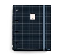 Miquelrius - Carpeblock, Archivador 4 anillas tipo D con recambio de 100 hojas cuadriculadas de 5x5 mm en 4 colores distintos para clasificar, Cubiertas rígidas, Carpeta A4 con cierre de goma