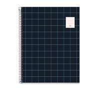 Miquelrius - Cuaderno A4, Cuadrícula 5 mm, Cuaderno tapa dura, Libreta A4 con 100 hojas microperforadas, Libreta A4 con 4 colores para organizar, Papel Extra Opaco 70 g/m², 4 taladros para archivar
