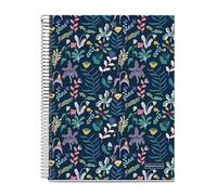 Miquelrius - Cuaderno A4, Cuadrícula 5 mm, Cuaderno tapa dura, Libreta A4 con 120 hojas microperforadas, Libreta A4 con 4 colores para organizar, Papel Extra Opaco 70 g/m², 4 taladros para archivar