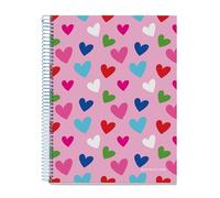 Miquelrius - Cuaderno A4, Cuadrícula 5 mm, Cuaderno tapa dura, Libreta A4 con 120 hojas microperforadas, Libreta A4 con 4 colores para organizar, Papel Extra Opaco 70 g/m², 4 taladros para archivar