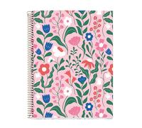Miquelrius - Cuaderno A4 Cuadriculado 5 mm, 100 Hojas de 70 g/m², Cubierta de Cartón, 4 Franjas de Color Multiasignatura, Espiral Cobre, Foodie Lovers, Notebook Tropical