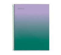 Cuaderno espiral miquelrius din a4 80 hojas cuadro 5 mm 90 gr gradient lavanda verde - MR4444