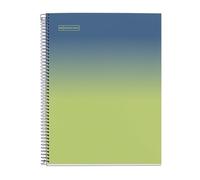 Cuaderno espiral miquelrius din a4 80 hojas cuadro 5 mm 90 gr gradient azul limon - MR4446