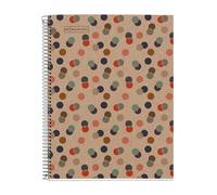 Miquelrius - Cuaderno A4, Hojas lisas, Papel reciclado de 80 g/m², 80 Hojas de un color, Cuaderno reciclado, Espiral, Cuaderno liso, Eco Confetti