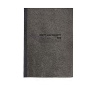 Miquelrius - Cuaderno A4 Rayado 7 mm, 48 Hojas, Just Black | Papel Marfil 80 g/m², Cubierta Flexible de Fibra, Lomo Vinílico, 210 x 297 mm, Para Clase y Oficina