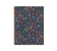 Miquelrius - Cuaderno A4 rayado, Libreta con 100 hojas de 4 colores para organizar, Papel que no traspasa de 70 g/m², 4 taladros para archivar, Espiral, Night