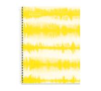 Miquelrius - Cuaderno A4 Rayado, Tie Dye Amarillo Neón Flúor | 120 Hojas, 4 Colores Multiasignatura, Tapa Dura, 4 Taladros para Archivar
