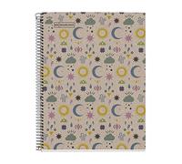 Miquelrius - Cuaderno A4, Cuadrícula 5 mm, Papel reciclado de 80 g/m², 80 Hojas de un color, Cuaderno reciclado, Espiral, Cuaderno cuadriculado, Eco Mystic