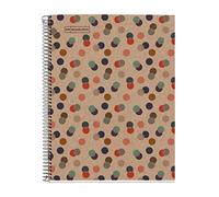 Miquelrius - Cuaderno A4 reciclado, 80 hojas recicladas de 80 g/m², Libreta cuadriculada, 1 banda de color a juego con la cubierta reciclada, 4 taladros, Confetti