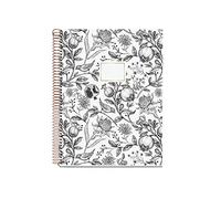 Miquelrius - Cuaderno A4, Tapa dura, 4 Franjas de colores, 120 Hojas rayadas, Papel sostenible 70 g/m² microperforado, 4 Taladros, Diseño granada