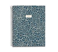 Miquelrius - Cuaderno A5 cuadriculado, Libreta con 100 hojas de 4 colores para organizar, Papel que no traspasa de 70 g/m², 2 taladros para archivar, Espiral, Prussia
