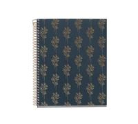 Miquelrius - Cuaderno A5 Cuadriculado, 100 Hojas de 70 g/m², Cubierta de Cartón Rígido, 4 Franjas de Color Multiasignatura, Espiral, 2 Taladros para Archivar, Notebook Ramos