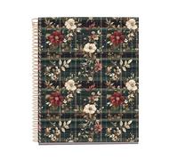 Miquelrius - Cuaderno A5 cuadriculado, Libreta con 100 hojas de 4 colores para organizar, Papel que no traspasa de 70 g/m², 2 taladros para archivar, Espiral, Poppies