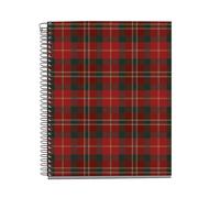 Miquelrius - Cuaderno A5 cuadriculado, Libreta con 100 hojas de 4 colores para organizar, Papel que no traspasa de 70 g/m², 2 taladros para archivar, Espiral, Lennox