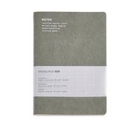 Miquelrius - Cuaderno A5 flexible (200 x 140 mm), Interior rayado horizontal, 48 hojas blancas, Papel reciclado de 80 g/m², Cubierta de piel reciclada, Color antracita