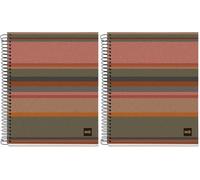 Miquelrius - Cuaderno A5 Reciclado, 120 Hojas de 80 g/m², Libreta Lisa en Blanco para Dibujo, Lettering o Bocetos, Cubierta Reciclada, 2 Taladros, Líneas (Paquete de 2)