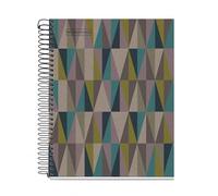 Miquelrius - Cuaderno A5 reciclado, 80 hojas recicladas de 80 g/m², Libreta cuadriculada, 1 banda de color a juego con la cubierta reciclada, 2 taladros, Rombos