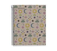 Miquelrius - Cuaderno A5 Reciclado Cuadriculado, 80 Hojas de 80 g/m², Cuadrícula 5 mm, 1 Banda de Color a Juego con la Cubierta, 2 Taladros para Archivar, Lunas