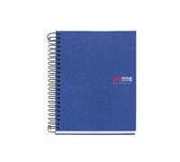 Miquelrius - Cuaderno A6 con 6 Franjas de Color, Cuaderno Cuadriculado Microperforado, Libreta A6, Papel Extra Opaco 70 g/m². Espiral Coil-Lock, Libreta Cuadrícula, Notebook The Original, Azul