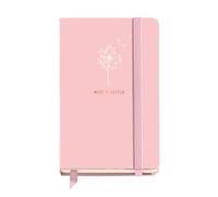Miquelrius - Cuaderno bonito (90 x 140 mm), Cuaderno notas con 100 hojas lisas de 100 g/m², Papel marfil apto para acuarelas, Tapa cartón rígido, Bolsillo posterior, Cierre elástico, Papelería bonita