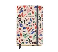 Miquelrius - Cuaderno bonito (90 x 140 mm), Cuaderno notas con 100 hojas lisas de 100 g/m², Papel marfil apto para acuarelas, Tapa cartón rígido, Bolsillo posterior, Cierre elástico, Garden