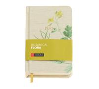 Miquelrius - Cuaderno bonito (90 x 140 mm), Logbook de 80 hojas lisas de 80 g/m², Papel marfil apto para acuarelas, Cubierta de cartón forrado con tela, Bolsillo posterior, Celidonia