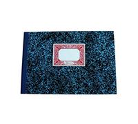 Miquelrius - Cuaderno Cartoné Folio Apaisado, Rayado, 100 Hojas | 307 x 210 mm, Papel 70 g/m², Sin Numerar, Cubierta Jaspeada, Lomo de Tela Engomada, Etiqueta Vintage