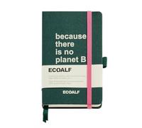 Miquelrius - Cuaderno de Bolsillo Similar A6, Papel Certificado Reciclado, 96 Hojas Lisas de 80 g/m², Cierre Elástico, Bolsillo Interior y Portabolígrafo, 90 x 140 mm, Verde