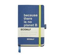 Miquelrius - Cuaderno de Bolsillo Similar A6, Papel Certificado Reciclado, 96 Hojas Lisas de 80 g/m², Cierre Elástico, Bolsillo Interior y Portabolígrafo, 90 x 140 mm, Azul