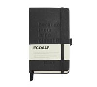 Miquelrius - Cuaderno de Bolsillo Similar A6, Papel Certificado Reciclado, 96 Hojas Lisas de 80 g/m², Cierre Elástico, Bolsillo Interior y Portabolígrafo, 90 x 140 mm, Negro