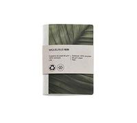 Miquelrius - Cuaderno de notas A6 (104 x 150 mm) reciclado fabricado en España, Encuadernación grapada, Lomo de tela, 28 hojas lisas, Papel marfil de 80 g/m², Cubierta flexible reciclada, Hoja