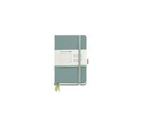 Miquelrius - Cuaderno de notas, Cubierta rígida símil piel vinílica resistente, Cierre con goma, Tamaño 90 x 140 mm, 96 Hojas de 80 g/m², Rayado cuadrícula de 5 x 5 mm, Color verde