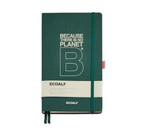 Miquelrius - Cuaderno de Notas Similar A5, Papel Certificado Reciclado, 96 Hojas Lisas de 80 g/m², Cierre Elástico, Bolsillo Interior y Portabolígrafo, 130 x 210 mm, Verde