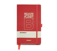 Miquelrius - Cuaderno de Notas Similar A5, Papel Certificado Reciclado, 96 Hojas Lisas de 80 g/m², Cierre Elástico, Bolsillo Interior y Portabolígrafo, 130 x 210 mm, Rojo