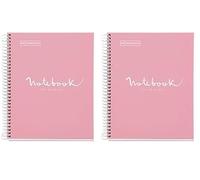 Miquelrius Cuaderno espiral notebook 1 emotions tapa forrada din a5 microperforado 80 hojas 90g/m2 cuadro 5 mm (Paquete de 2)