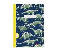 Miquelrius - Cuaderno grapa A4 rayado, 48 hojas de papel extra opaco de 70 g/m², Encuadernación grapada, Tapa de cartulina plastificada, Guarda impresa, Espacio para el nombre, Dinos