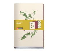 Miquelrius - Cuadernos cosidos A5 (142 x 210 mm), Pack de 3 libretas, Papel blanco rayado, liso y punteado, 32 hojas de 80 g/m² cada uno, Cubiertas de cartoncillo textura, Botanical Flora