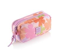 Miquelrius - Estuche Escolar Doble Organizador, Portatodo Reciclado con 2 Compartimentos, Bolsillos Internos, Cremallera, Tiradores de Cuerda, Vuelta al Cole, 21 x 7 x 11 cm, Acuarela