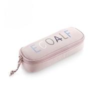 Miquelrius - Estuche Escolar Ovalado, Portatodo con Cremallera, Nylon Reciclado, Un Compartimento, Estuche para Lápices, Bolígrafos y Accesorios, 205 x 45 x 60 mm, Rosa