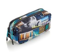Miquelrius - Estuche Escolar, Portatodo Doble, Fabricado con Botellas recicladas, Cierre Cremallera, Organiza tu Material Escolar para la Vuelta al Cole, Surfin'