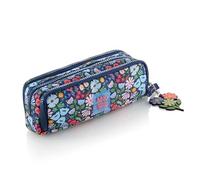 Miquelrius - Estuche Escolar Triple Organizador, Portatodo Reciclado con 3 Compartimentos, Bolsillos Internos, Tiradores de Cuerda, Llavero, Vuelta al Cole, 21 x 7 x 9 cm, Spring Dawn