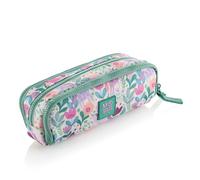 Miquelrius - Estuche Escolar Triple Organizador, Portatodo Reciclado con 3 Compartimentos, Bolsillos Internos, Tiradores de Tela, Purpurina, Vuelta al Cole, 21 x 7 x 9 cm, Magic Unicorn