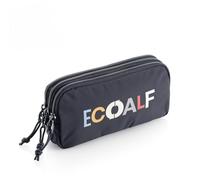 Miquelrius - Estuche Escolar Triple Rectangular, Portatodo con 3 Compartimentos, Nylon Reciclado, Cierre con Cremallera, Estuche Amplio para Clase, 210 x 105 x 60 mm, Marino