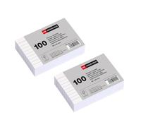 Miquelrius - Fichas de cartulina 180 g/m², Tarjetas de estudio y preparación para oposiciones, Pack 200 fichas rayadas para notas, Tamaño 95 x 65 mm, Flashcards, Material escolar y de oficina