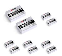 Miquelrius - Fichas de cartulina 200 g/m², Tarjetas de estudio y preparación para oposiciones, Pack 200 fichas rayadas para notas, Tamaño 95 x 65 mm, Flashcards, Material escolar y de oficina