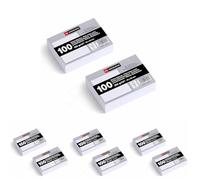 Miquelrius - Fichas de cartulina 200 g/m², Tarjetas de estudio y preparación para oposiciones, Pack 200 fichas lisas para notas, Tamaño 95 x 65 mm, Flashcards, Material escolar y de oficina